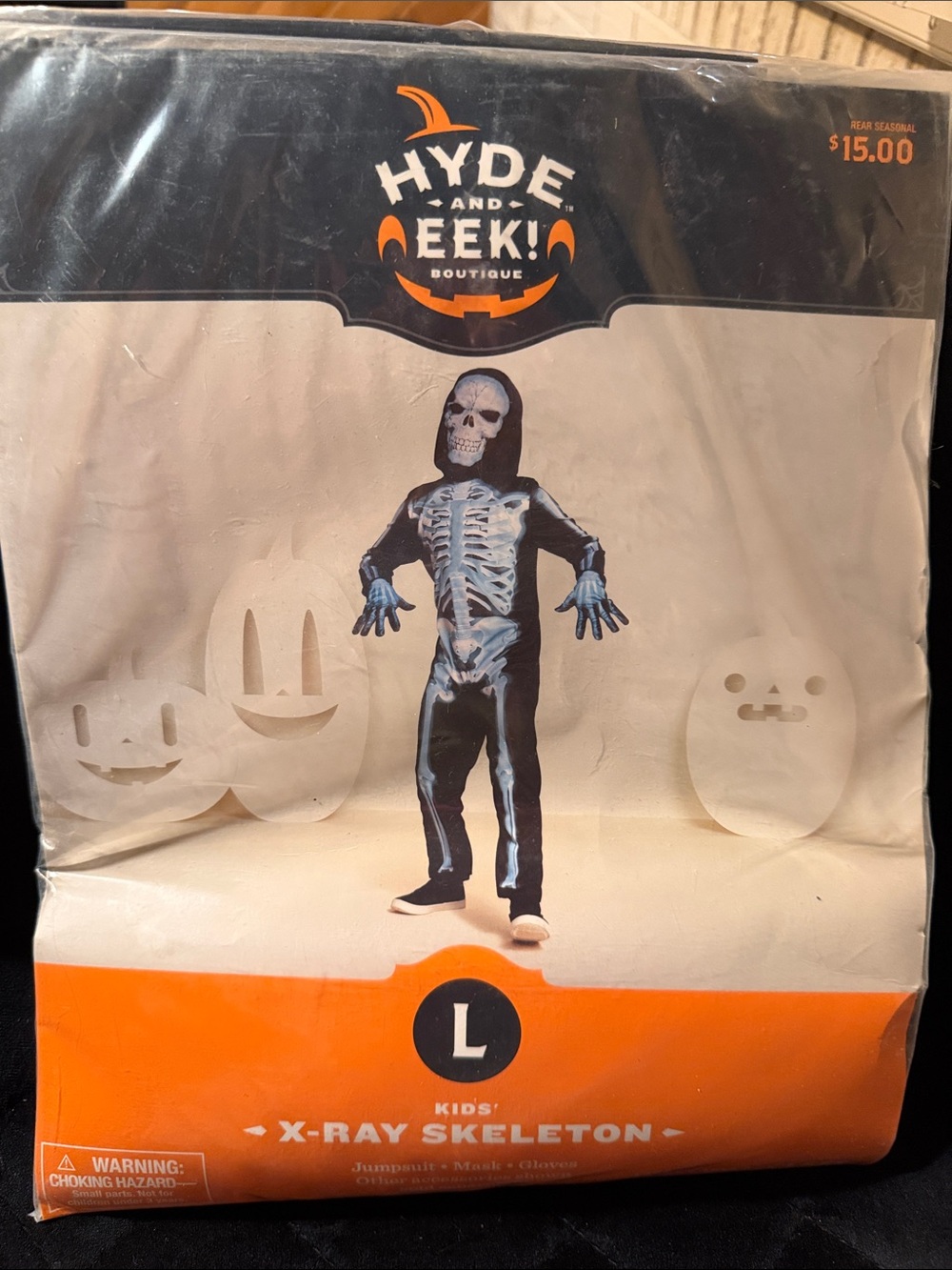 Target Hyde and Eek! Kids Black and Blue X-Ray Skeleton Costume - Large